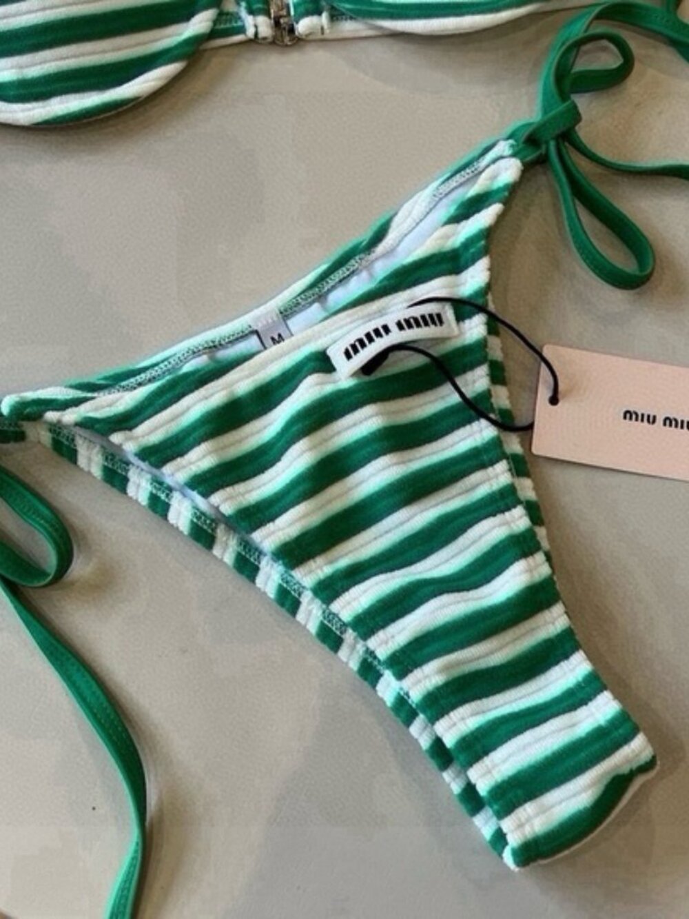 Miu Miu Striped Bikini Top & Bottom Set - Picture 5 of 7